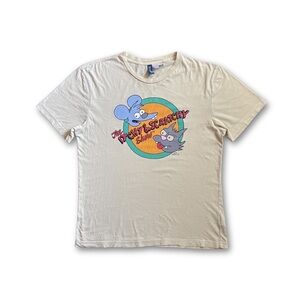 Y2K The Simpsons Itchy & Scratchy Show H&M DIVIDED Size M T-Shirt Graphic Tee